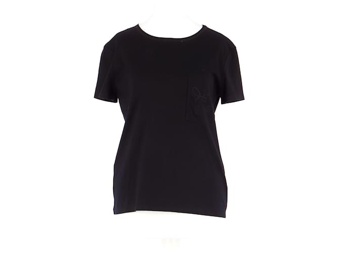 Hermès T-Shirt Schwarz Baumwolle  ref.488169