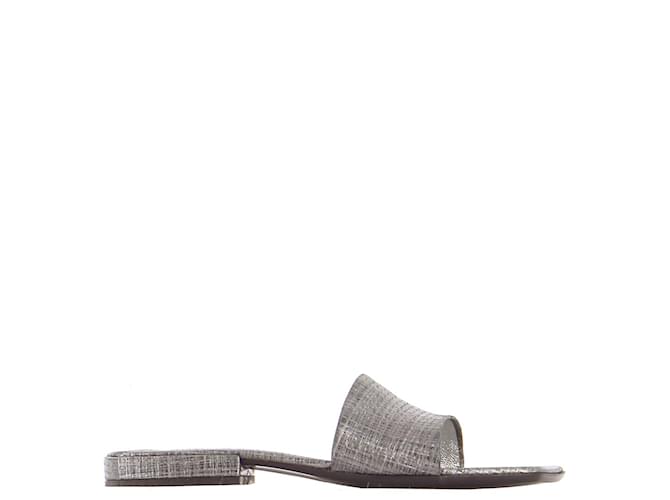 Free Lance Mules Grey Leather  ref.488170