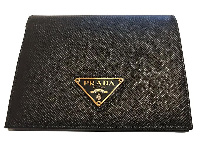 Saffiano Prada Purses, wallets, cases Black