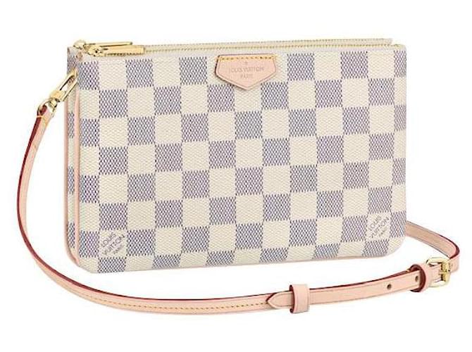 Louis Vuitton LV lined zip new Beige Leather  ref.488251