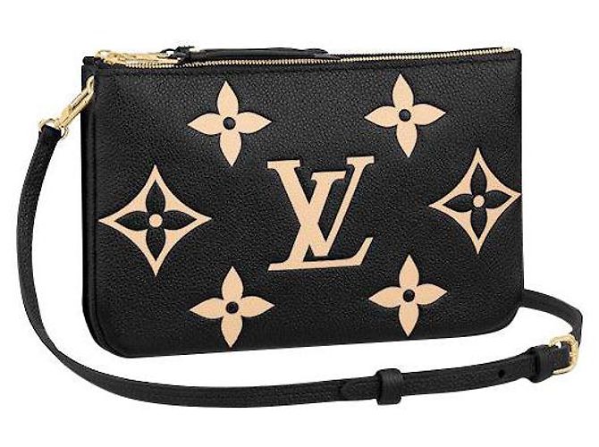 Louis Vuitton Pochette empreinte com zíper forrado LV Preto