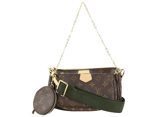 Louis Vuitton Khaki Multi Pochette Bag Trio Crossbody 6l110 Leather  ref.488305