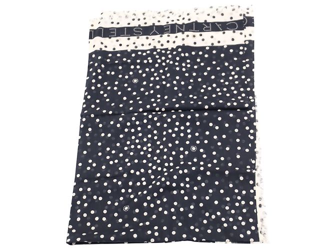 Stella Mc Cartney Sciarpa Stella Mccartney a Pois in Seta Nera