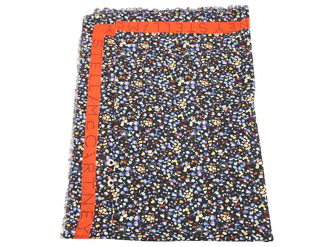 Stella Mc Cartney Sciarpa Stella Mccartney con stampa Splatter in seta multicolor Stampa python