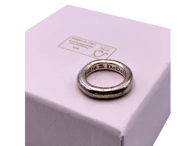 Dodo Pomellato argent sterling 925 Taille de bague Essentials Irregular Band 5 3/4 US Argenté
