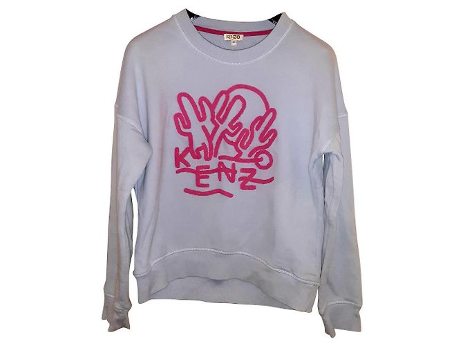 Kenzo Sweatshirt Hellblau Baumwolle Mädchen 15-16 Jahre