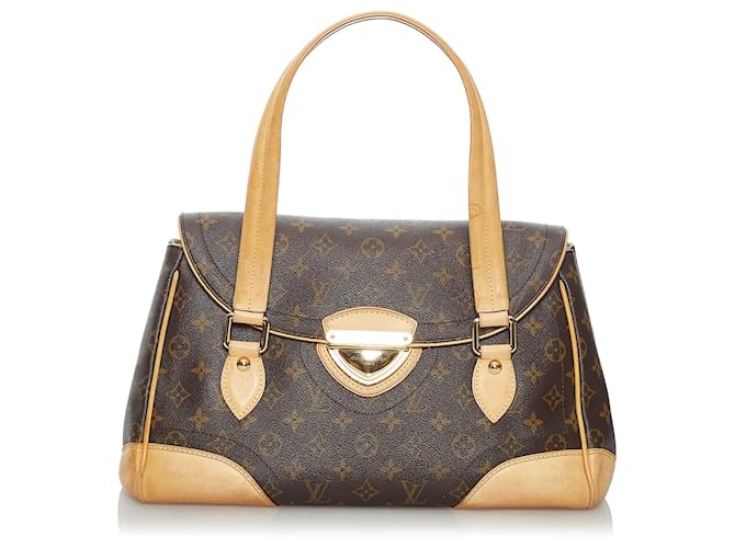 Louis Vuitton Brown Monogram Beverly GM Leather Cloth  ref.488430