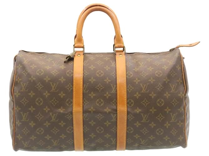 Louis Vuitton Keepall 45 Brown Cloth  ref.488580