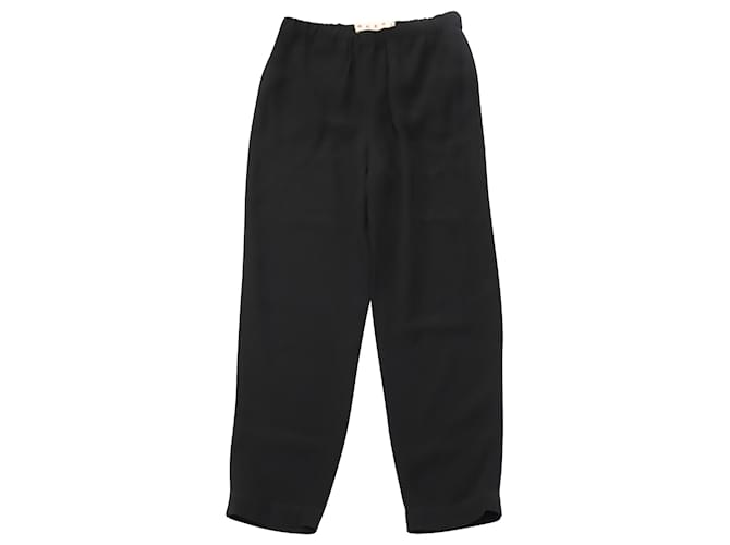 Marni Cropped Pants in Black Viscose Cellulose fibre  ref.488679