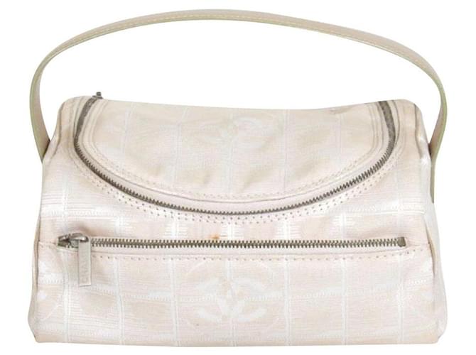white chanel makeup bags cases