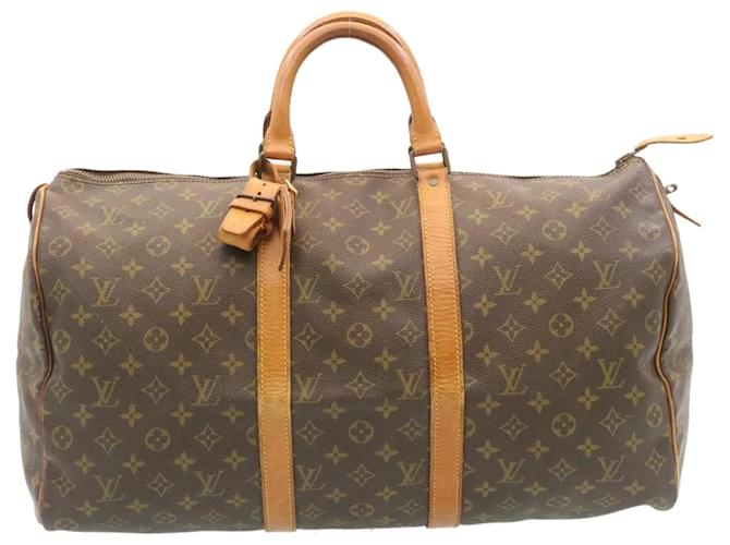 Louis Vuitton Keepall 50 Grey Cloth  ref.488794