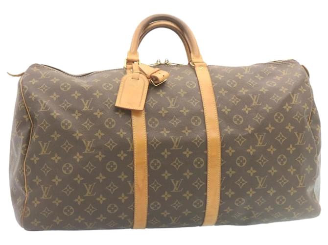 Louis Vuitton Keepall 55 Grey Cloth  ref.488812