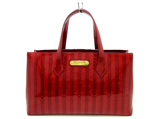 Louis Vuitton Wilshire Rosso Pelle verniciata  ref.488849
