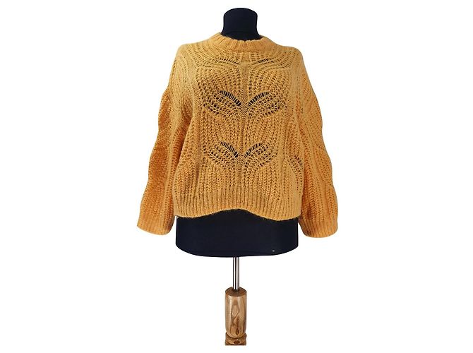 Pull jaune Designers Remix en laine et mohair