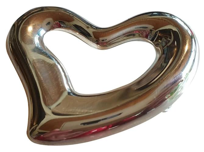 Tiffany & Co Hebilla de cinturón con corazón abierto plateado 925 Plata Plata  ref.488914