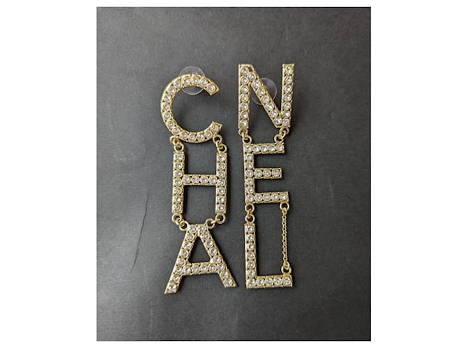 Chanel Logo B19S Earrings (for both ears) GP×inestone Gold｜a2487525｜ALLU  UK｜The Home of Pre-Loved Luxury Fashion