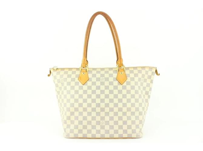 Louis Vuitton Damier Azur Saleya MM Zip Tote Bag Leather  ref.489181