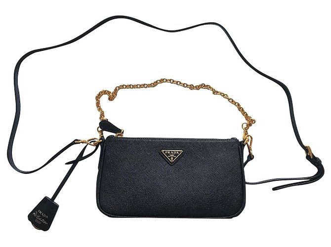 Sac à main Prada en cuir noir