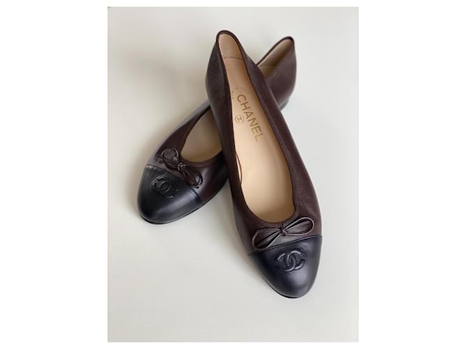 Chanel Cambon leather ballet flats - ShopStyle