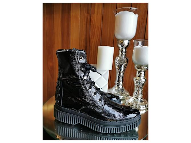 Tod's boots Black Varnish  ref.489672