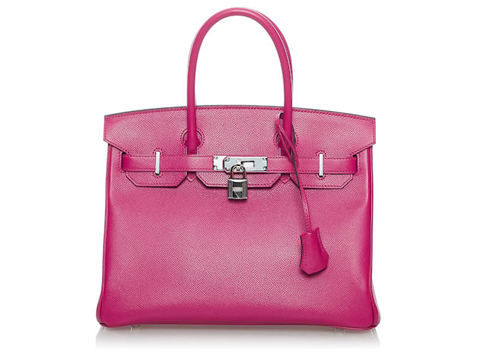 Hermès Hermes Pink Epsom Birkin 30 Leather Pony-style calfskin  ref.489682