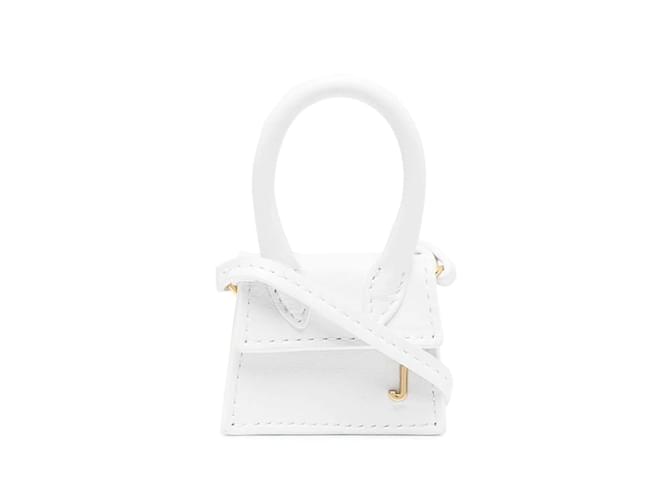 Jacquemus White Le Petit Chiquito Nano Mini Crossbody Bag Leather  ref.489873