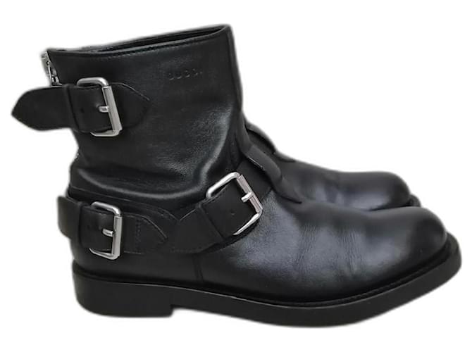 Gucci Ankle Boots Black Leather  ref.489929