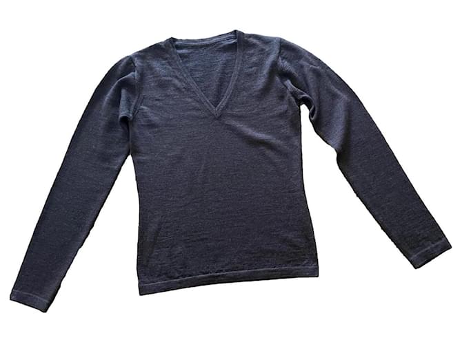 Brauner Scorched-Earth-Pullover - John Smedley - T. 36 Dunkelbraun Wolle  ref.489959