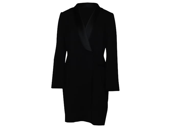 Iris & Ink x Julia Roitfeld Cady Tuxedo Dress in Black Viscose Cellulose fibre  ref.489984