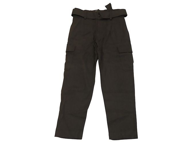 Vince Cargohose aus schwarzem Leinen
