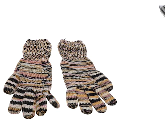 Missoni Knitted Hat and Glove Set in Multicolor Wool  ref.490012