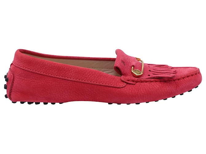 Tod's Gommino Loafers in Pink Leather  ref.490038