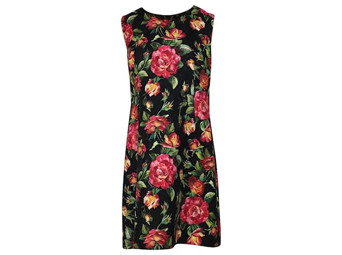Vestido bainha Dolce & Gabbana em algodão com estampa floral  ref.490064