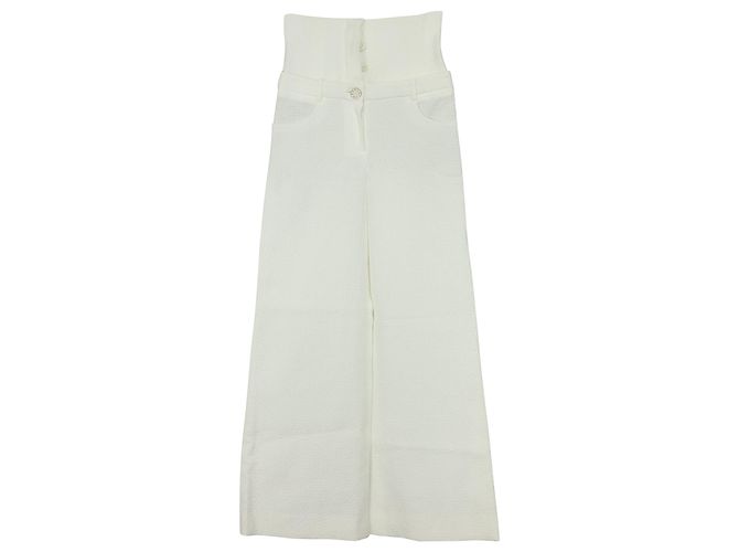 CALÇA CHANEL STRAIGHT cintura alta - BRANCO