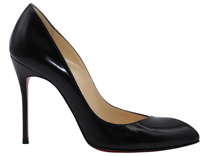 Christian Louboutin Corneille 100 Pumps in Black Patent Leather  ref.490105
