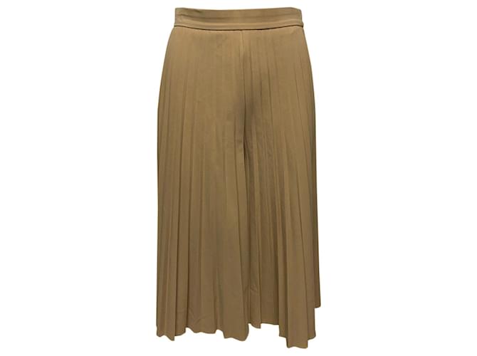 Givenchy Pleated Palazzo Pants in Beige Polyester Brown  ref.490140