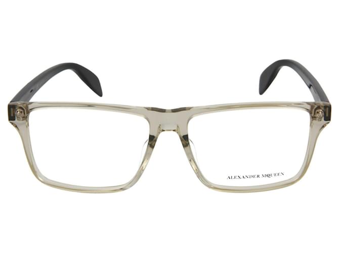 Alexander Mcqueen Square Acetate Optical Glasses Brown Cellulose fibre  ref.490201