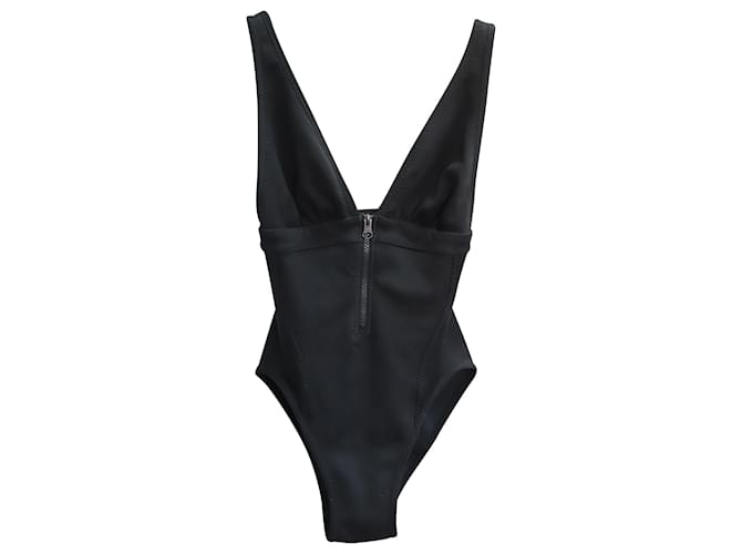 Autre Marque Adidas by Stella McCartney Deep V Swimsuit in Black Polyester ref.490221 Joli Closet