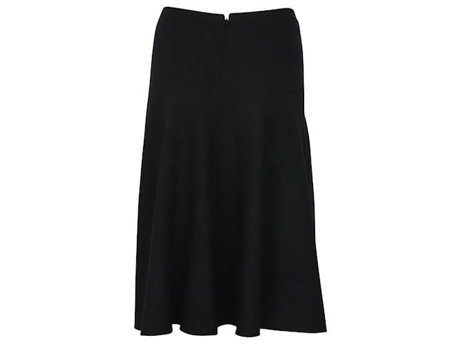 Armani Gathered Midi Skirt in Grey Wool  ref.490240