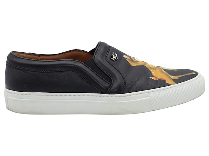 Sneakers Givenchy Bambi Skate in Pelle Nera  ref.490261