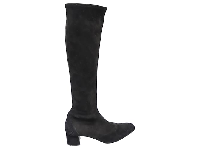 Bottega Veneta Knee Boots in Black Suede  ref.490272