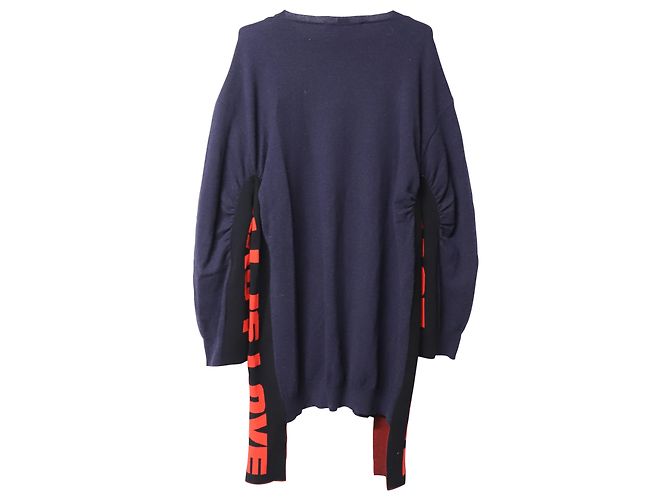 Stella Mc Cartney Stella McCartney All is Love Suéter oversized em lã azul marinho