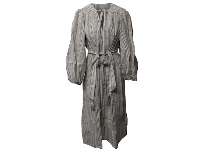 Vestido largo estilo túnica a rayas en algodón multicolor de Zimmermann  ref.490303