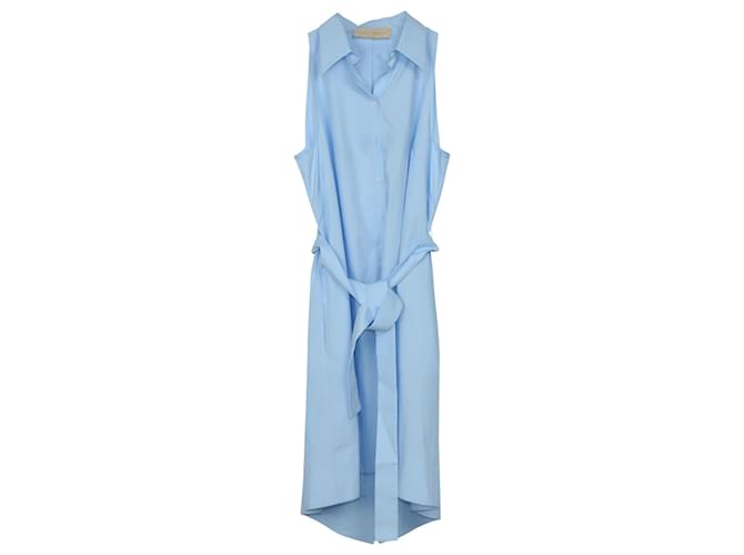 Autre Marque Robe chemise mi-longue Antonio Berardi en coton bleu clair  ref.490328