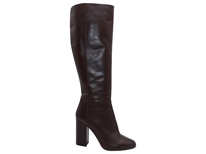 Tabitha Simmons Sophie Knee High Boots in Brown Calfskin Leather Pony-style calfskin  ref.490390