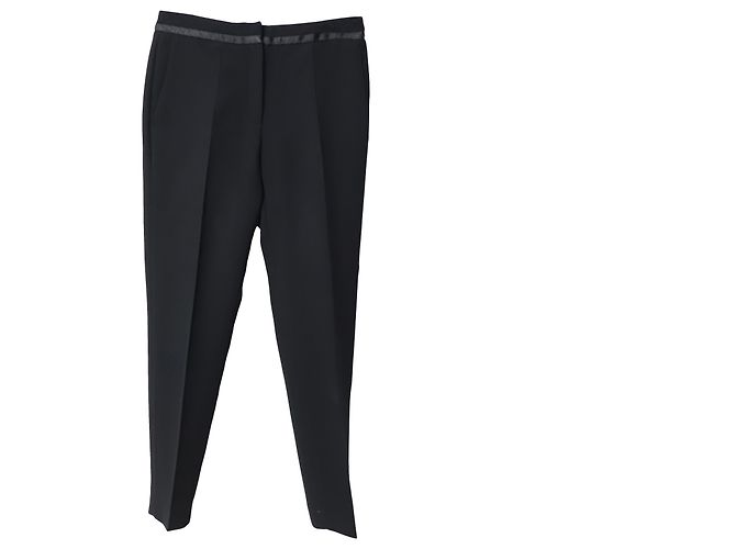 Sandro Paris Gerade Hose aus schwarzem Polyester
