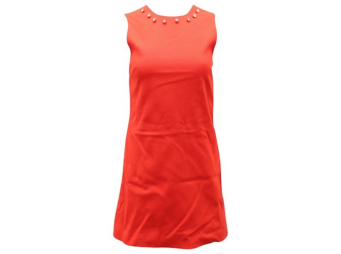 Christopher Kane Kristallverziertes Minikleid aus roter Wolle