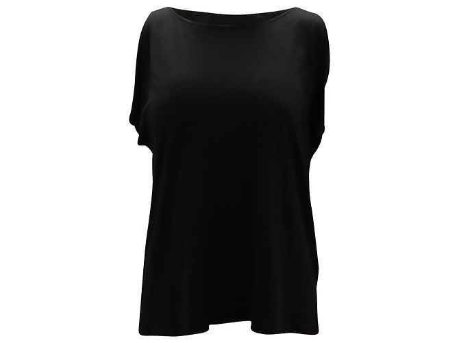 Top senza maniche con scollo a barca Alice + Olivia in rayon nero
