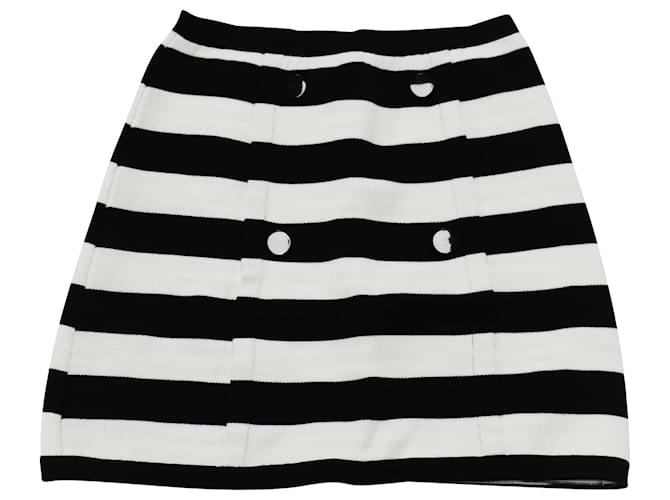 Missoni Striped Knit Mini Skirt in Black Cotton  ref.490459