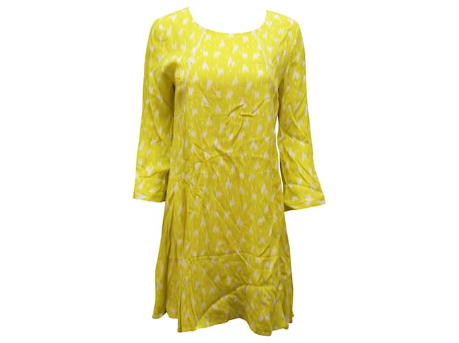 Ba&sh Stacy A-line Mini Dress in Yellow Viscose Cellulose fibre  ref.490474